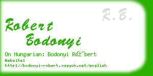 robert bodonyi business card